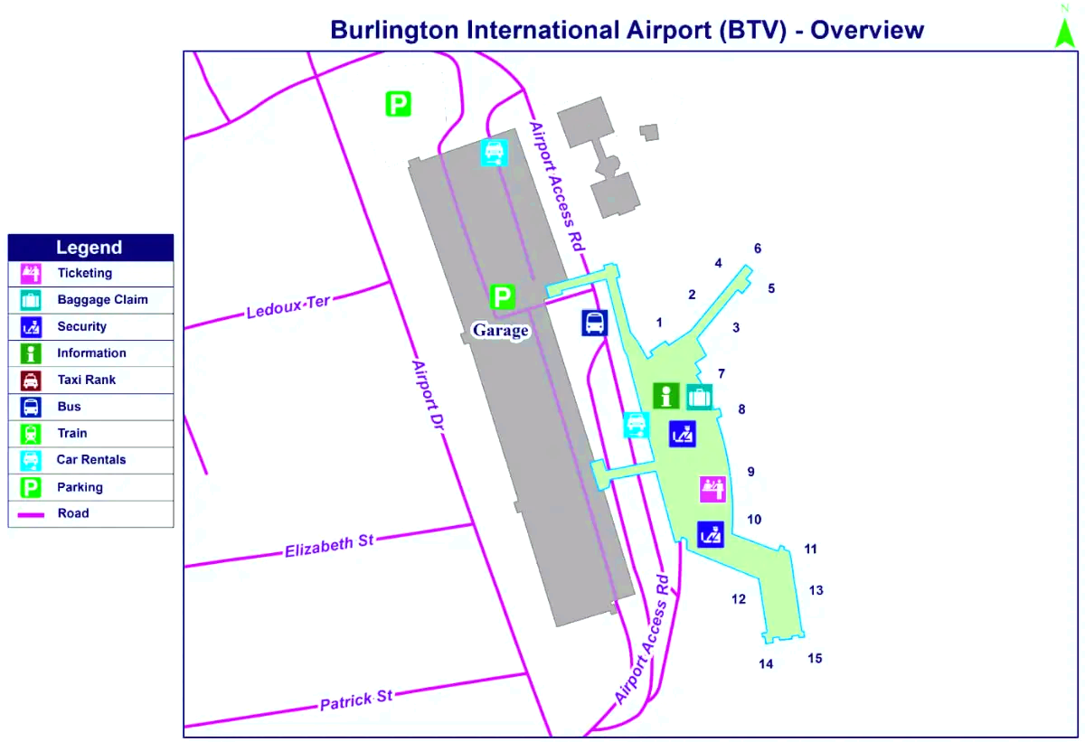 Internationale luchthaven van Burlington