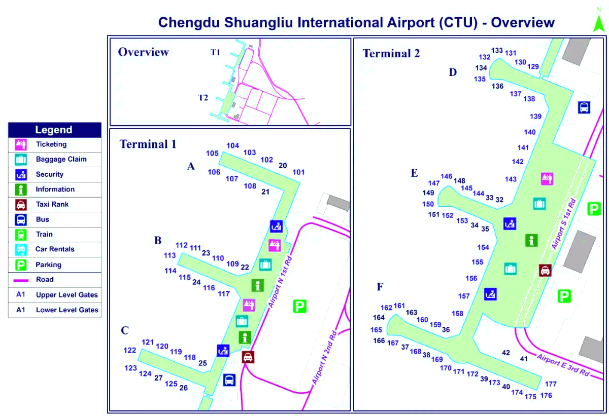 De internationale luchthaven Chengdu Shuangliu