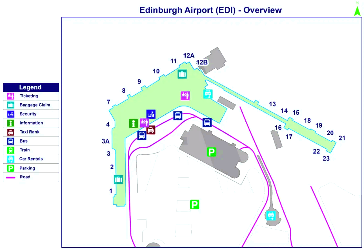 De luchthaven van Edinburgh