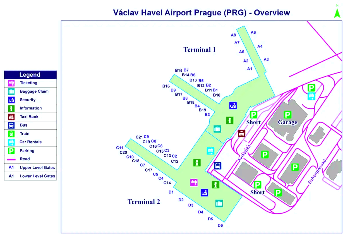 Luchthaven Václav Havel Praag